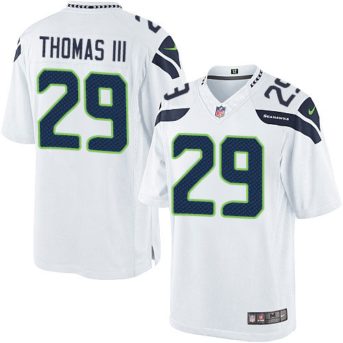 Men's Limited Earl Thomas III Nike Jersey White Road - #29 NFL Seattle Seahawks